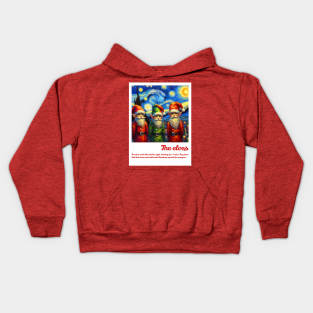 The elves in starry night Kids Hoodie